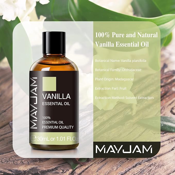 Vanilla Essential Oil 30ml/1.01fl.oz, MAYJAM Premium Vanilla Oils - Image 3