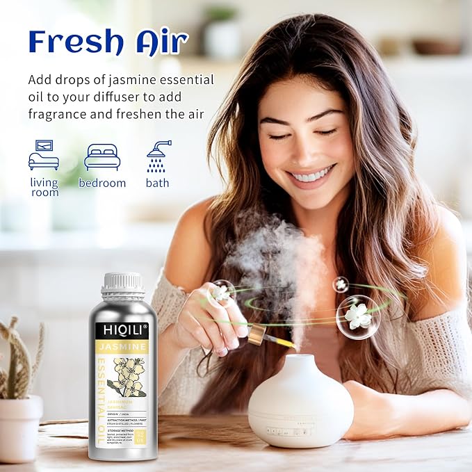 HIQILI Jasmine Essential Oil, Pure & Natural Jasmine Oil - Image 2