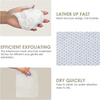 INNERNEED Exfoliating Net Cover Sponge Bath Scrubbing Loofah Rough Washcloth - Image 7
