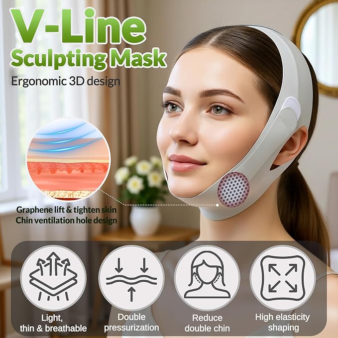 4 in 1 Gua Sha Tool for Face & V Line Lifting Mask, Scalp Massage, Jaw Lifting - Image 5