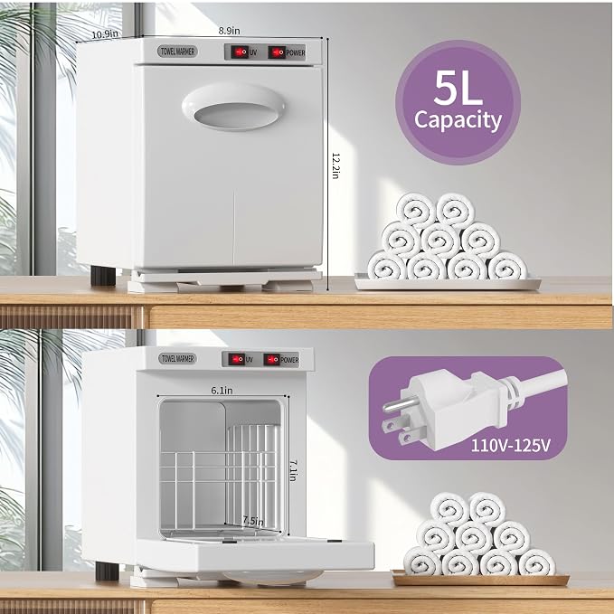 Towel Warmer, 5L Small Hot Towel Warmers - Image 4