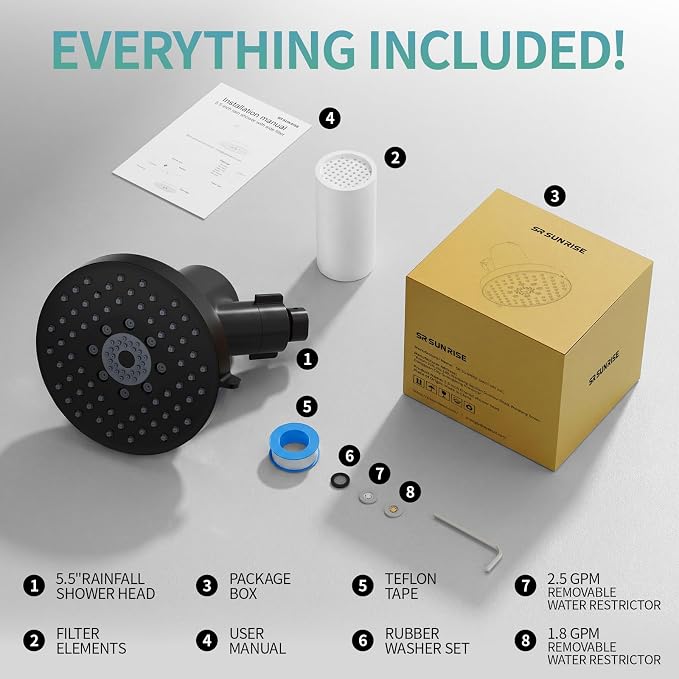 SR SUN RISE Filtered Shower Head - Image 9