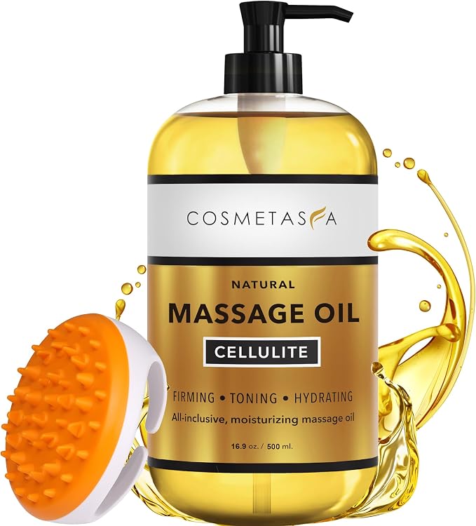 Cellulite Massage Oil with Massager Mitt by Cosmetasa