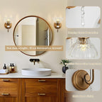 1 Piece Vintage Wall Sconce, 1-Light Matte Antique Brass Finish Wall Sconce - Image 4