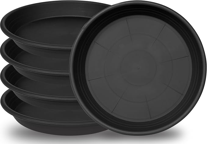 5 Pack of 14 inch Plant Saucer Plant Tray, Plastic Plant Saucer 14 inch by Unknown