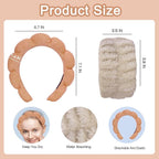 Beleki Spa Headband for Washing Face Wristband Set Sponge Headband Makeup - Image 2