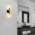 Globe Electric 65000044 2-Light Wall Sconce, Matte Black, Antique Brass Accent - Image 4