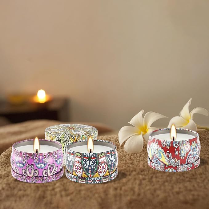 Scented Candles Gifts Set 24 Pack Soy Wax Travel Tin Advent Candles - Image 6