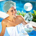Microfiber Hair Drying Towel Wrap - Image 4