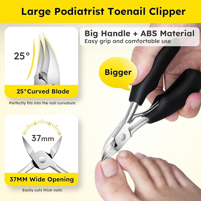 Nail Clippers for Seniors, Heavy Duty Ingrown Toenail Clippers - Image 2