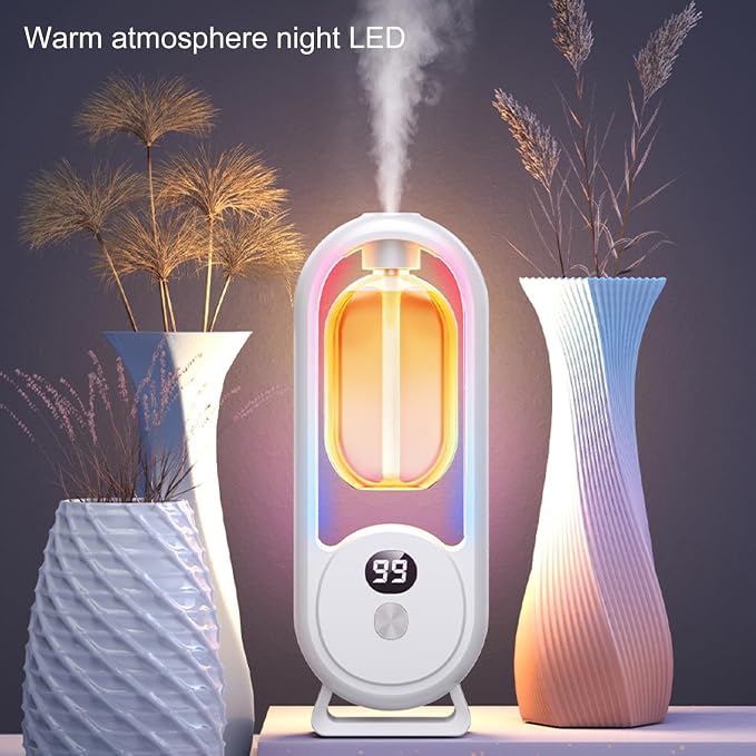 Wall Mounted Essential Oil Diffuser, 5 Modes Dual Display Colourful Night Light - Image 7