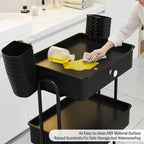 3 Tier Drawer Beauty Cart with 12 Movable Storage Organizer, Thickened ABS & - Image 5