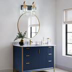 Modern Bathroom Vanity Light, 2-Light Black Gold Wall Sconce - Image 3