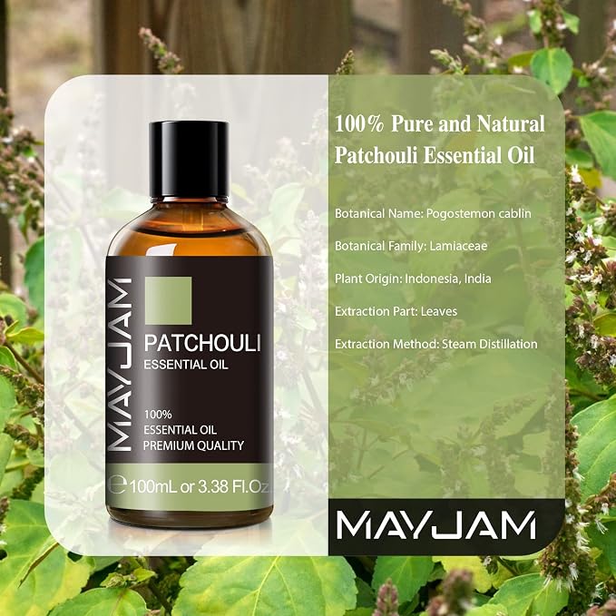Patchouli Essential Oil, MAYJAM 3.38FL.OZ Essential Oils, Use - Image 3