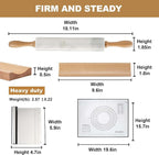 Koville African Natural Marble Rolling Pin, Non-Stick Polished Dough Roller - Image 2