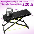 Pedicure Foot Rest, 6 Heights Adjustable Foot Stool, Metal Foldable Non-Slip - Image 2