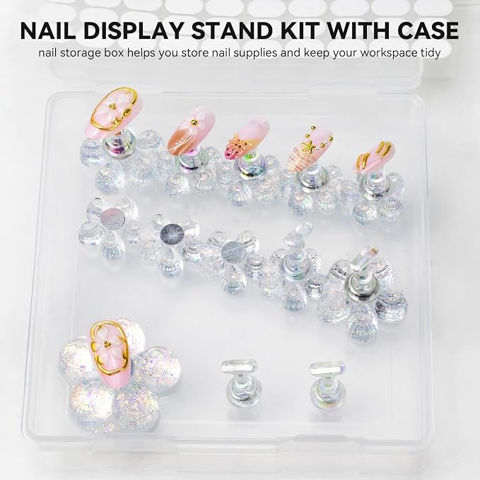 Nail Stand for Press On Fake Nails Painting Display Practice, Powerful Magnetic - Image 4