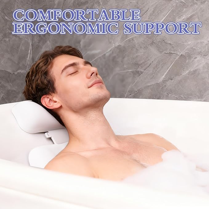 Silicone Bath Pillow, Upgraded Bath Pillows - Image 9