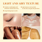 Liyalan Shimmer Body Oil Silver Color 1.0 fl.oz Face Glow Pearl Highlighter - Image 3