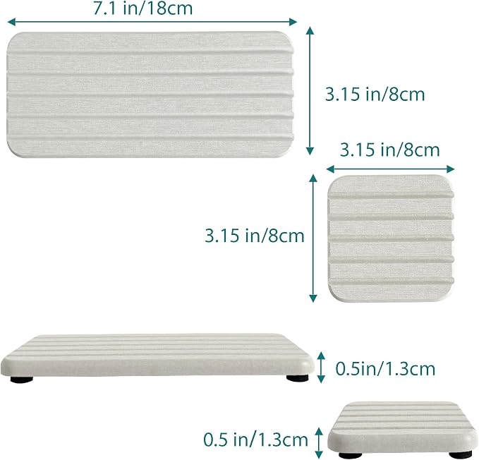 NiuYichee Set of 4 Water Absorbing Stone Trays - Image 6