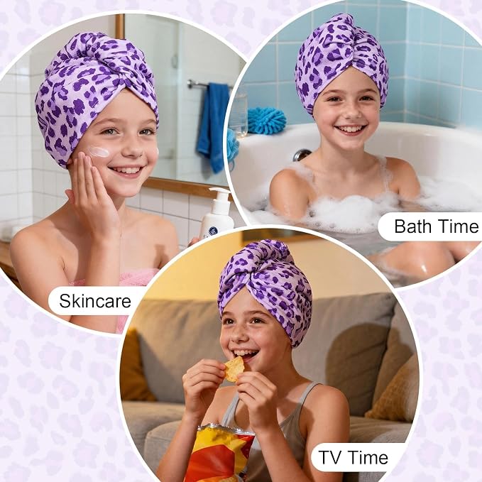2 Pack Microfiber Hair Towel Wrap - Image 7