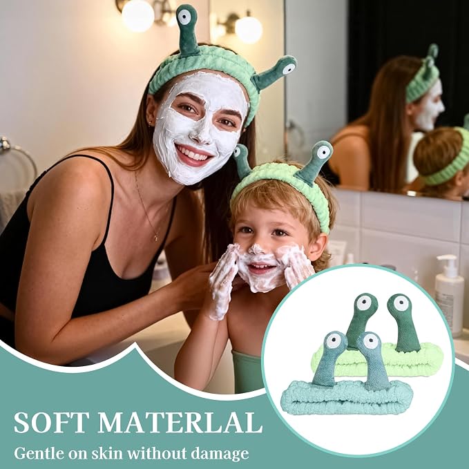 Snail Face Wash Headband Skincare & Wrist Bands - Image 4