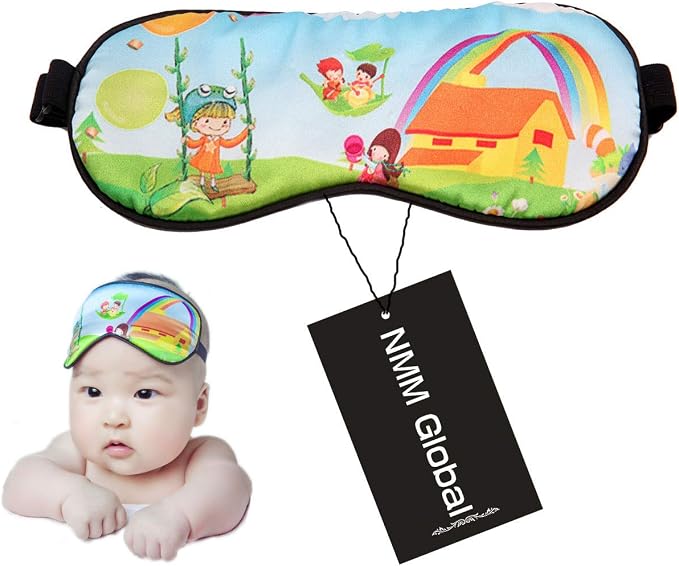 100% Natural Silk Sleep Eye Mask Kids, Cute Night Sleeping Mask by NMMGlobal