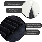 Hailea Black Hand Towels Set 16x31 Inches, Soft Microfibers Bathroom Towel Set - Image 3