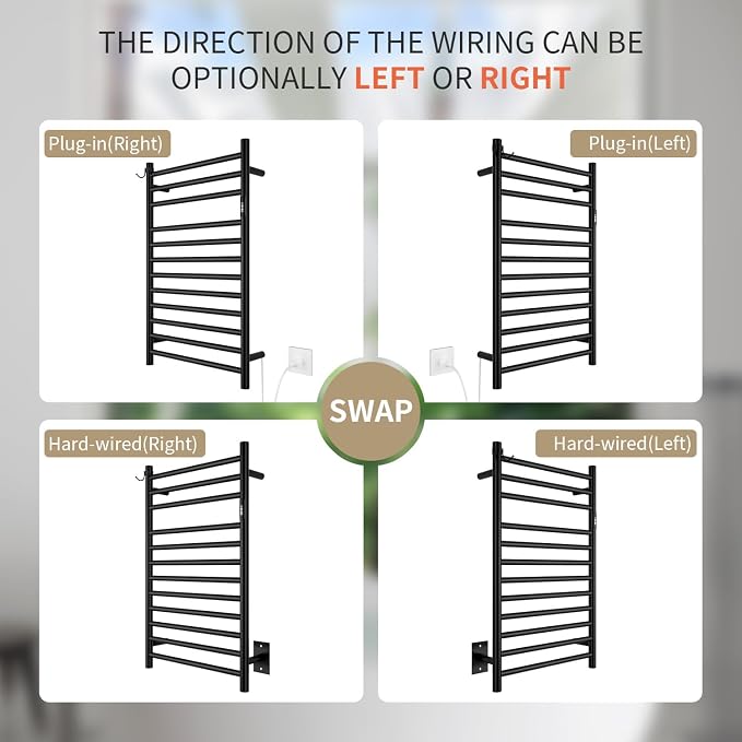 Wall Mounted Towel Warmer 12 Bars - Image 2