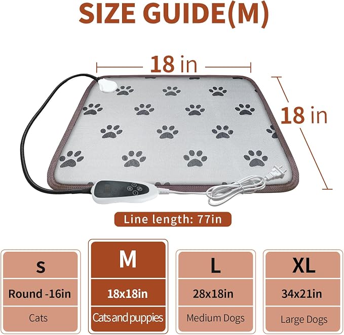GOLOPET Cat Heating Pad 18x18 in - Image 2