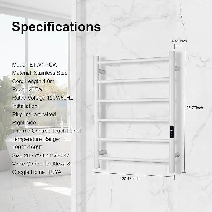 Electric Towel Rack with Voice Control - Image 4