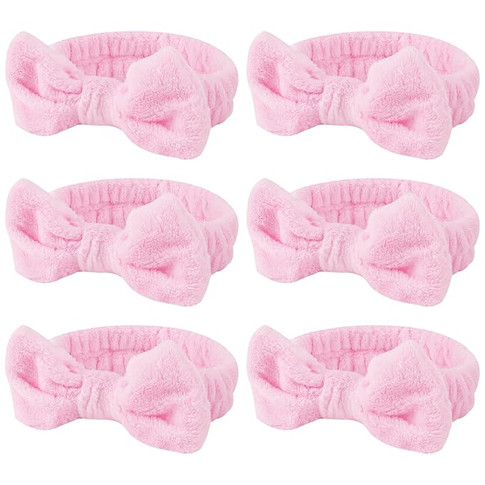 Casoty Pink 6 Pcs Spa Headband, Hair Band by Casoty