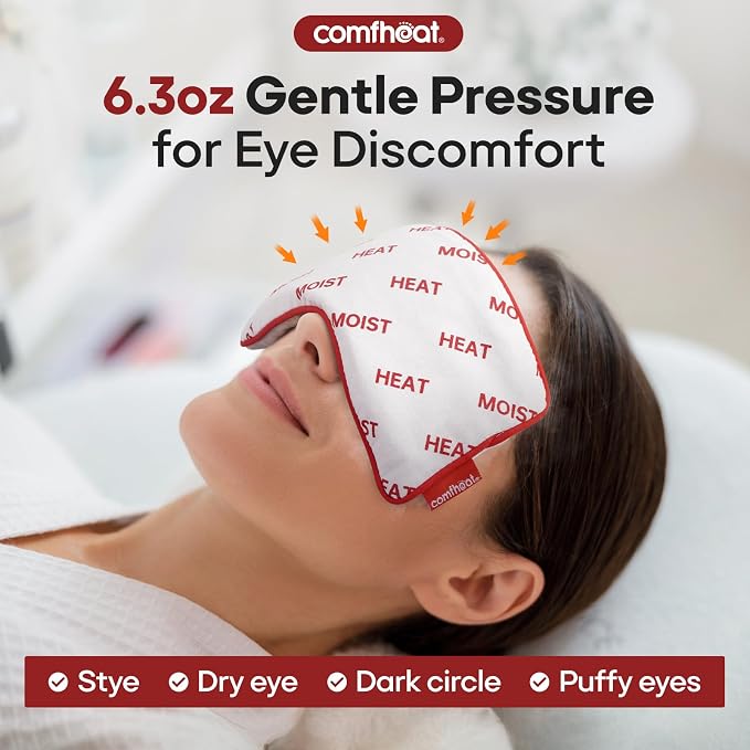 Lavender Eye Pillow for Yoga, Microwavable Moist Heat Eye Compress Mask Pillow - Image 3