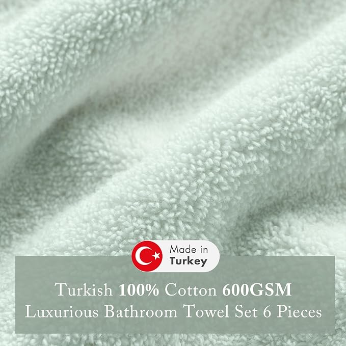 Madison Park Turkish 100% Cotton 600Gsm Luxury Premium Thick Soft Absorbent - Image 3