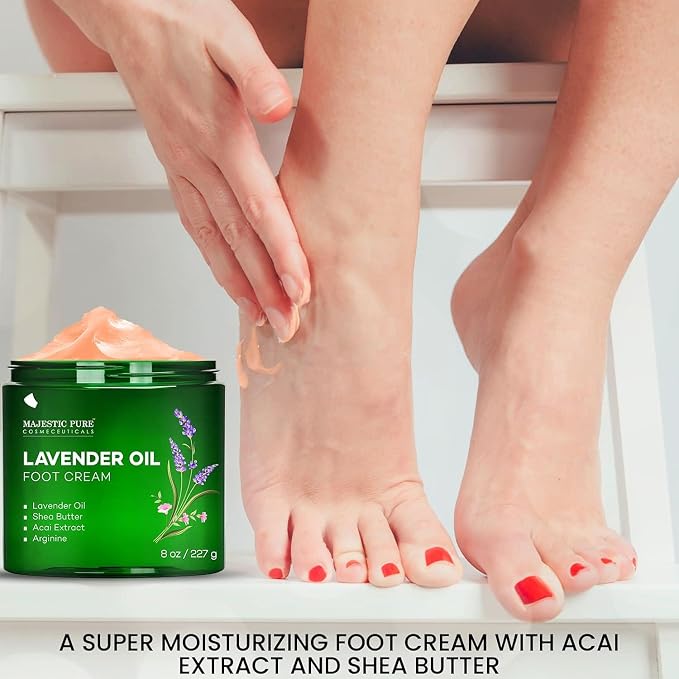 Majestic Pure Lavender Oil Foot Cream, Warming Cream - Image 2
