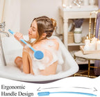 Silicone Back Scrubber for Shower, 17in Lengthen Long Handle Body Brush - Image 5