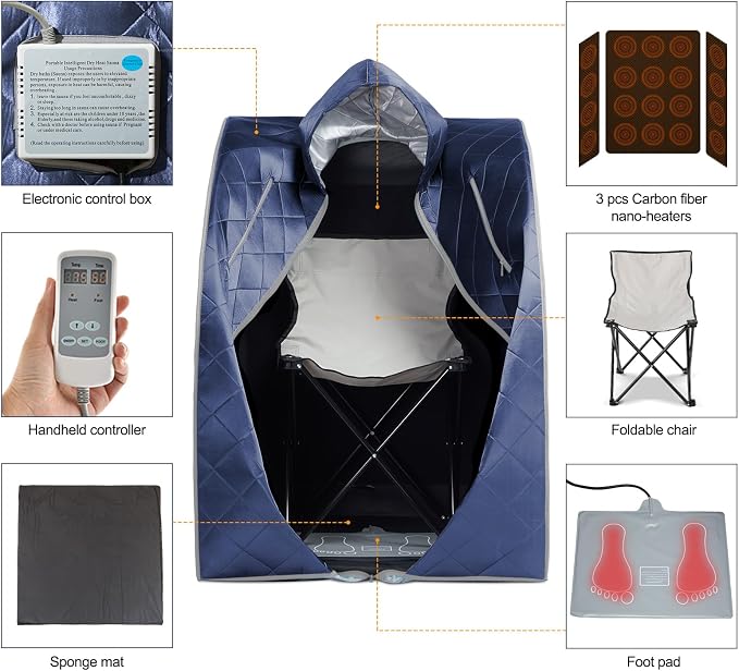 Infrared Sauna, Portable Personal Sauna, Full Body Home SPA Tent, Separate - Image 5