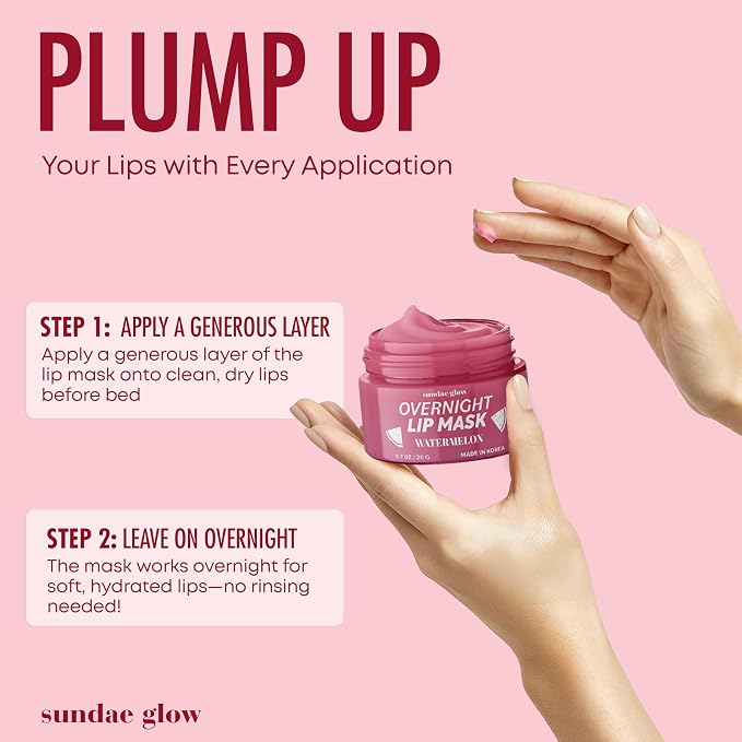 Lip Mask with Watermelon – Overnight Lip Repair, Intense Hydration & Smoothing - Image 6
