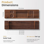 Luxury Teak Bathtub Caddy Tray - Image 2