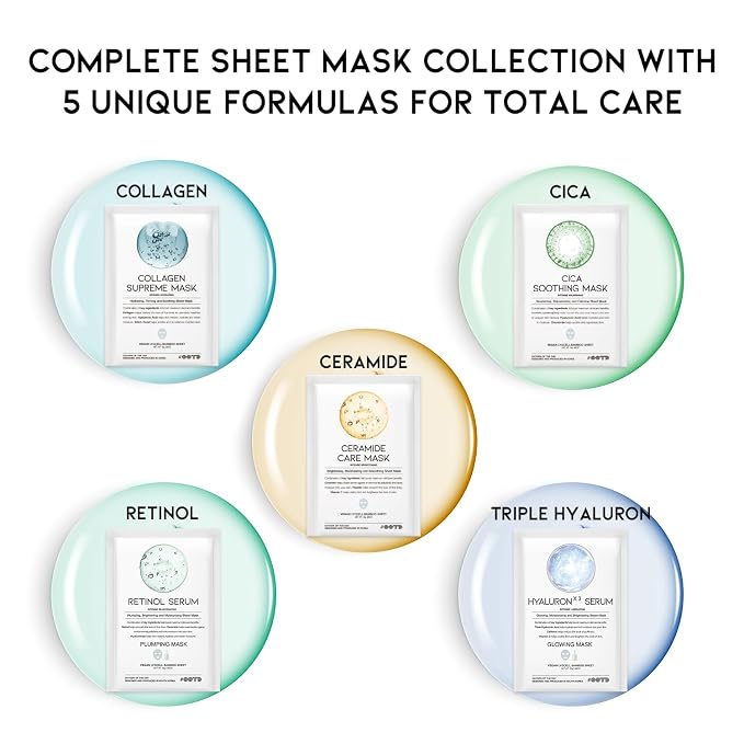50Combo Korean Face Sheet Mask Gift Pack, Brightening, Rejuvenating, EVE Vegan - Image 2