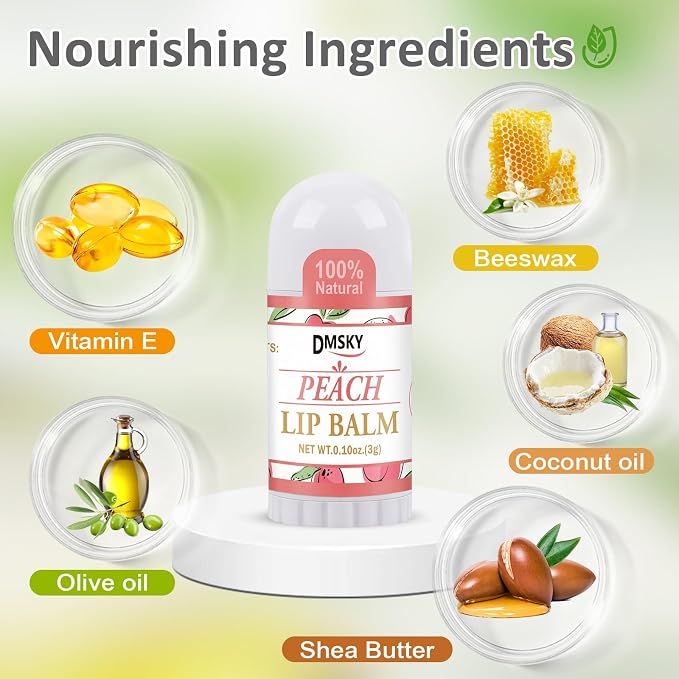 DMSKY Mini Lip Balm Bulk 60 Pack, Natural Lip Balm - Image 3