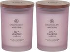 Chesapeake Bay Candle Joy + Laughter Scented Candles Cranberry Dahlia Medium by ChesapeakeBayFragrance