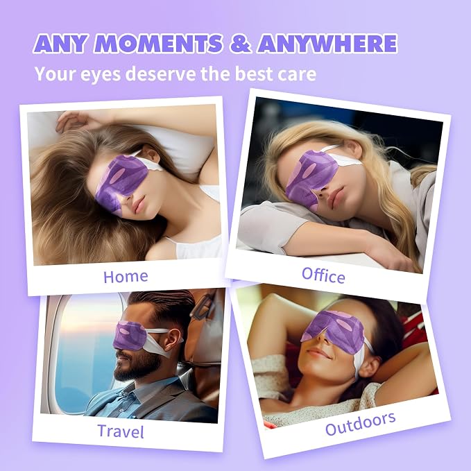 18 Packs Steam Eye Mask for Dry Eyes Self Heating Masks Cornea Care Rest - Image 6
