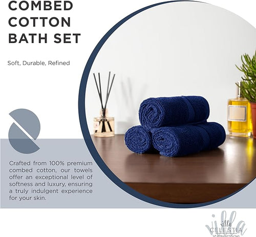 100% Cotton Bath Towel Set of 24-6 Bath Towels, 6 Hand Towels, 12 Wash Cloths - Image 2