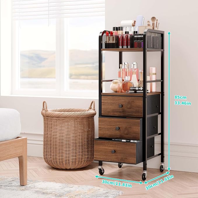 HapiRm Rolling Makeup Cart Organizer - Image 2
