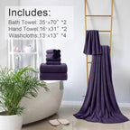 8-Piece Purplr Bath Towels Set, 2 Oversized Large Bath Towels Sheet, 2 Hand - Image 6