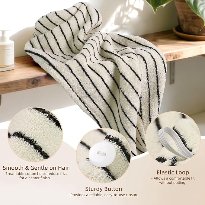 Jacquotha Cotton Hair Towel Wrap - Image 2
