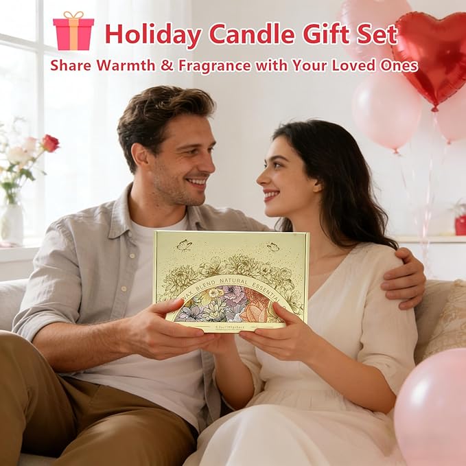 6 Pack Scented Candles Gift Set, Long Lasting Aromatherapy Candles - Image 2