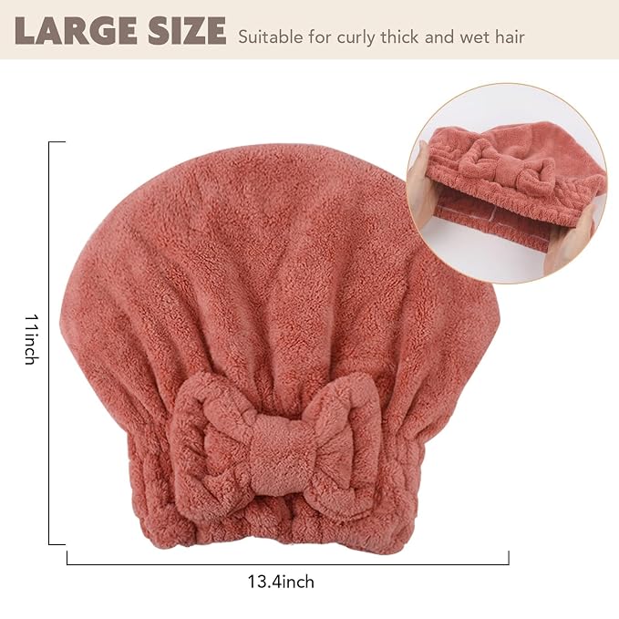 SUNLAND Large Microfiber Hair Drying Caps - Image 2