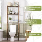 AmazerBath Bamboo Over The Toilet Storage Shelf, Over Toilet Bathroom Organizer - Image 4